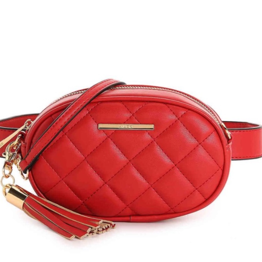 ALDO QUILTED RED FANNY PACK